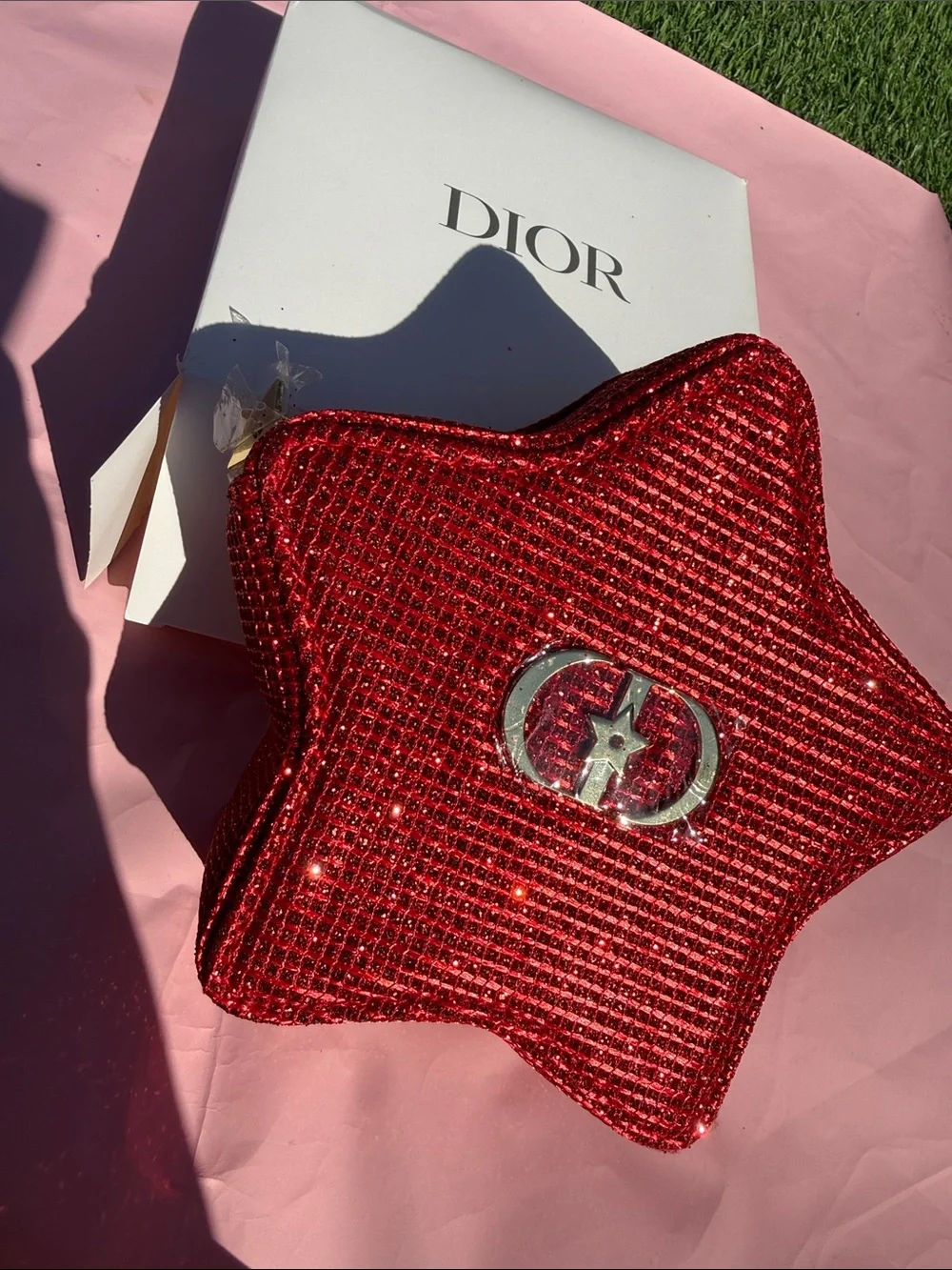 Dior Red Star Sequin Pouch 2026  Lunar New Year Exclusive New in Box AMAZING🌸